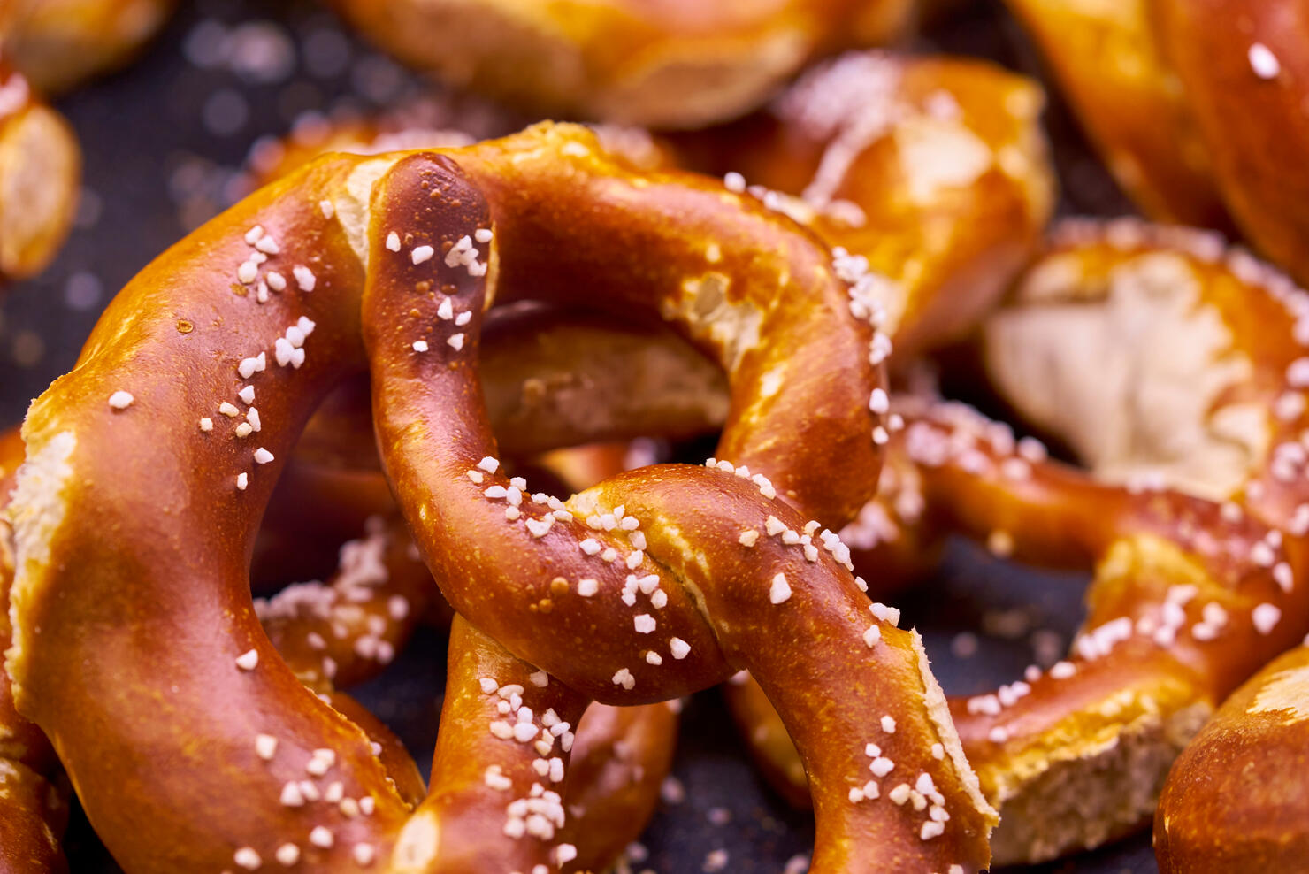 Close-Up Of Pretzels
