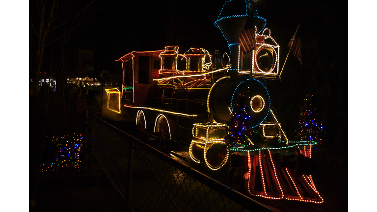 Old time decorated Christmas Train
