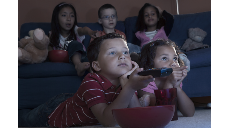 Children watching television