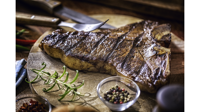 Roasted BBQ T-Bone Steak