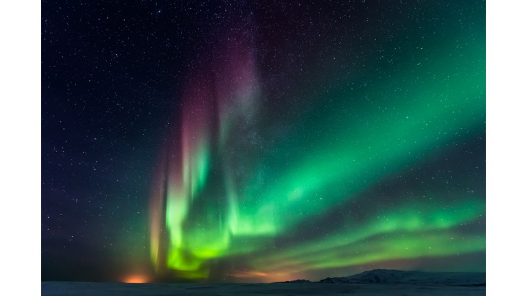 Northern lights aurora borealis
