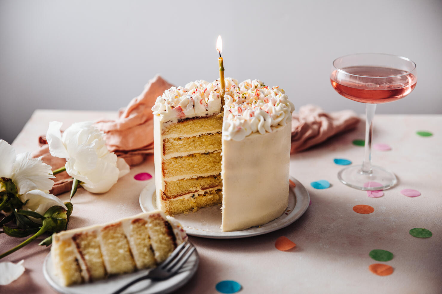 Passion fruit birthday cake