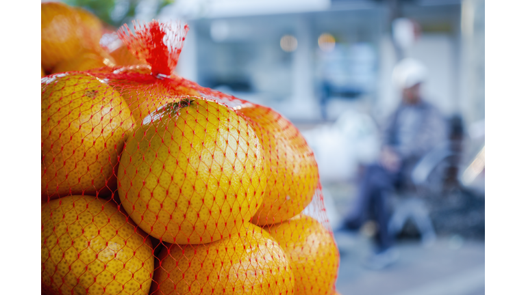 Oranges packaged for sale