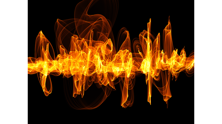 Fire flames collection isolated on black background