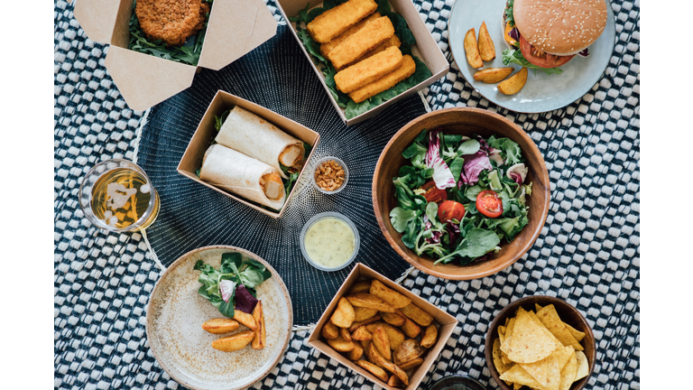 Sharing Takeaway Food At Home