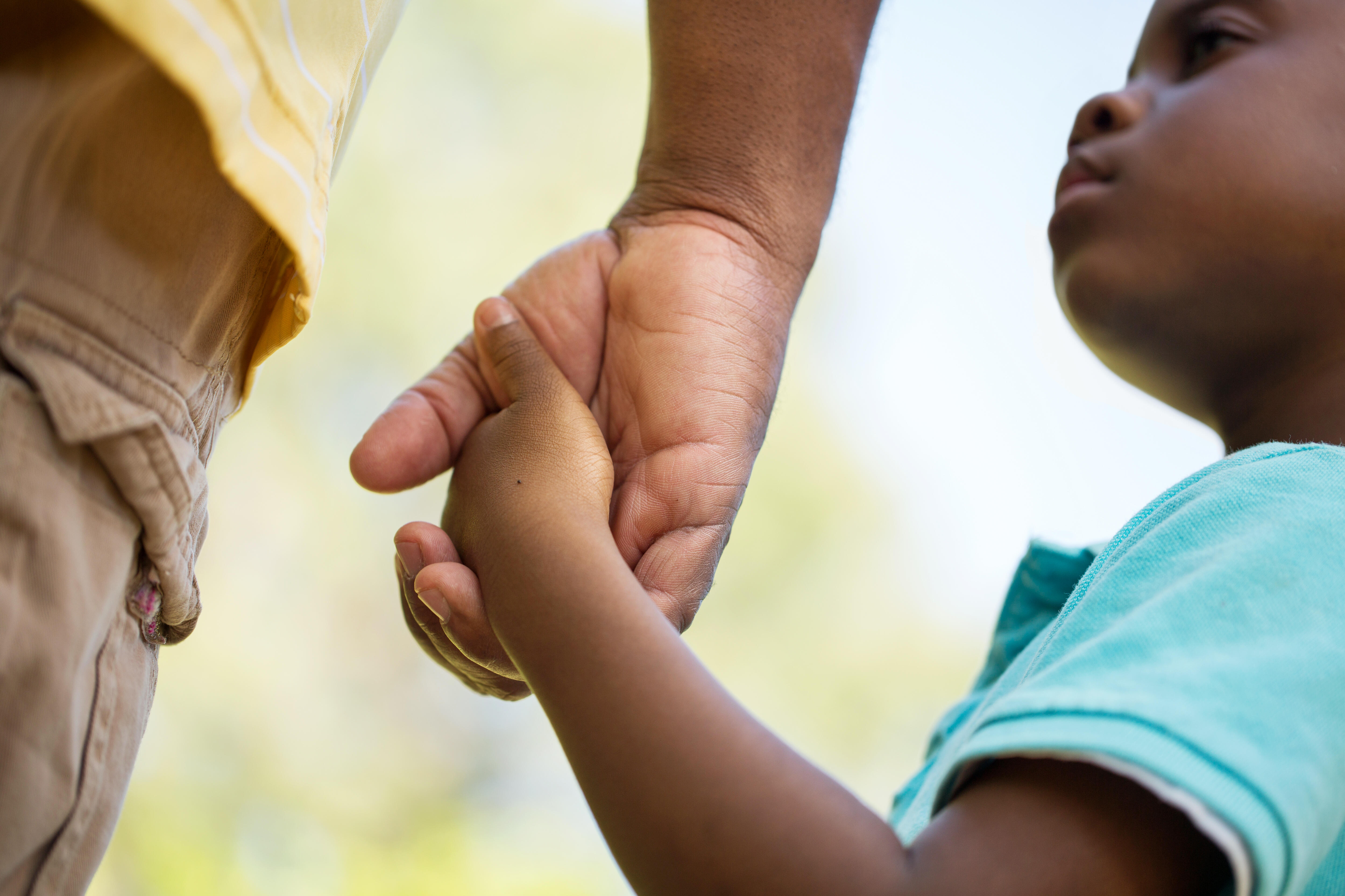 Touching children