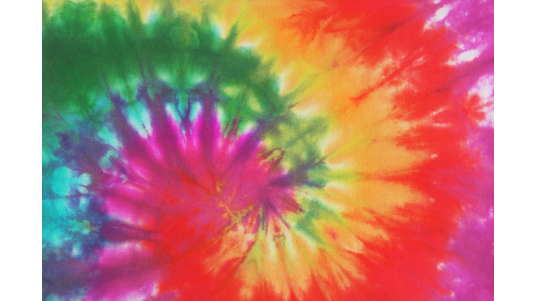 Psychedelic Tie Dye, a 1960s Style Symbol of Peace Background