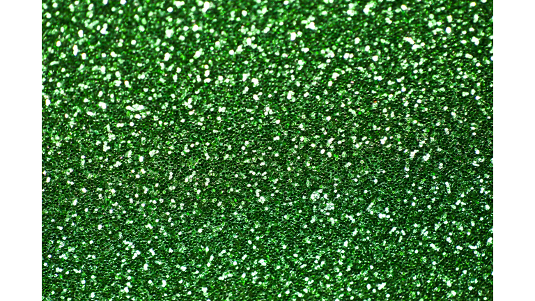 Green glitter background