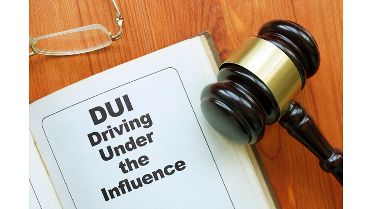 Conceptual hand written text showing DUI driving under the influence