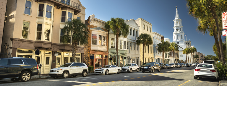 Charleston South Carolina downtown panorama business district