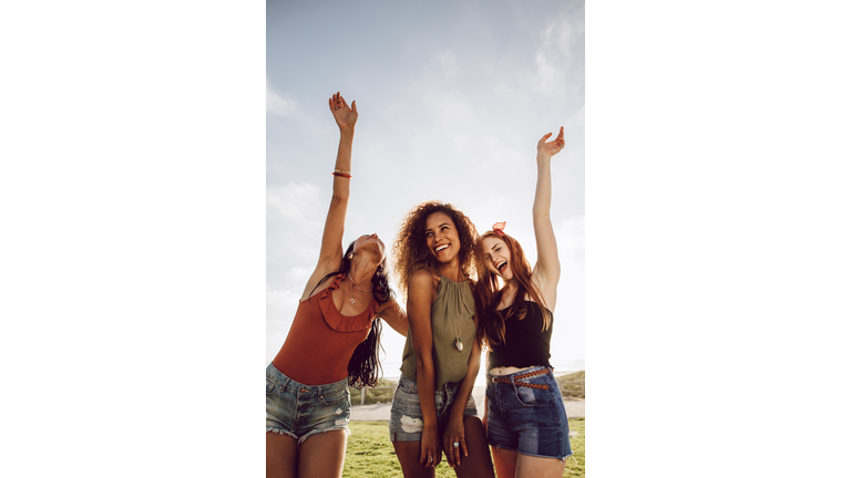 Female friends enjoying summer holidays