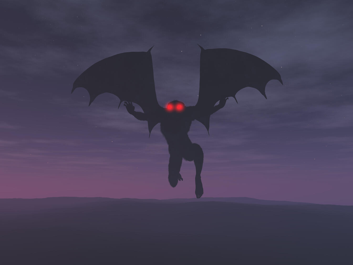 3d illustration of the Mothman