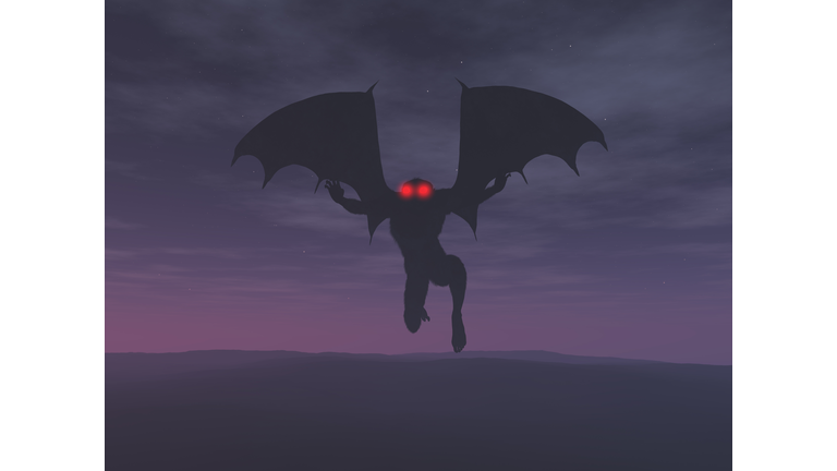 3d illustration of the Mothman