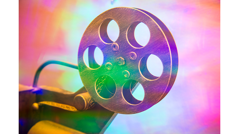 Movie theater reel with light effects