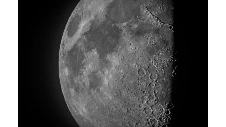 A close up of the moon