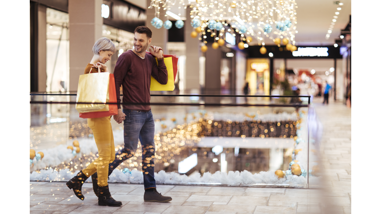 Walking through the mall