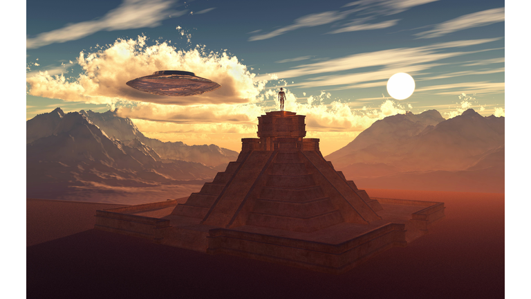 Ancient Aliens Visiting Mayan Pyramid