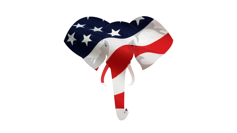 American Republican Elephant Symbol