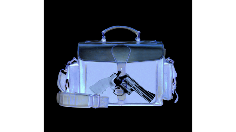 Xray scan detects weapon in criminals briefcase