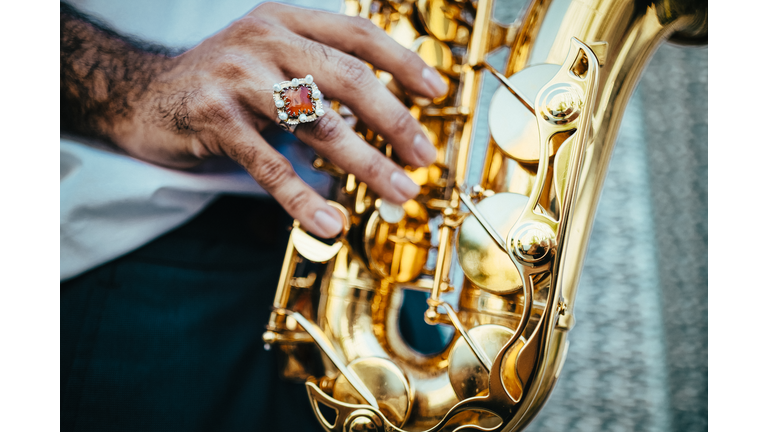 The saxophone player