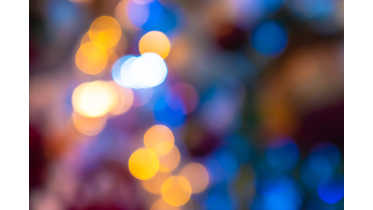 Defocused Christmas Lights glowing