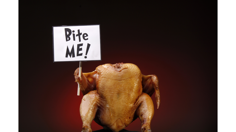 Turkey with Sign - Bite Me