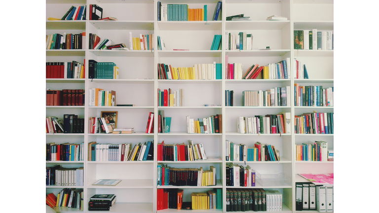 Close-up of book shelf
