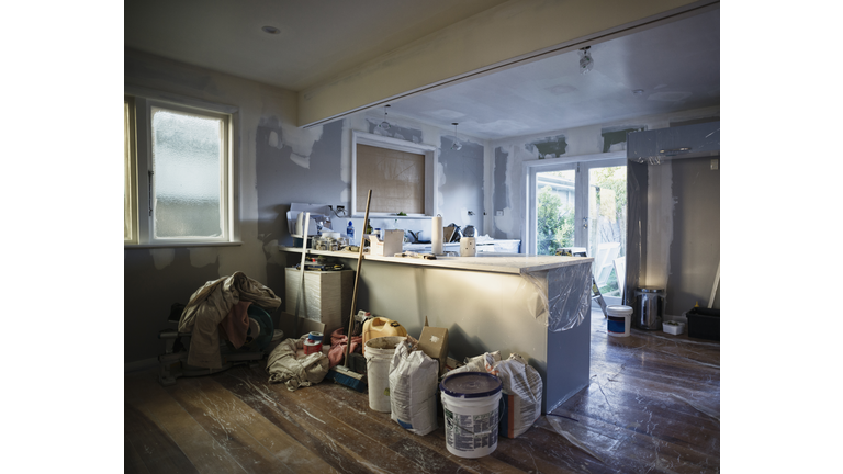 Kitchen under construction during remodel