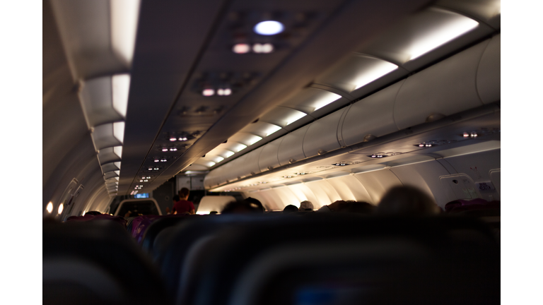 Inside Airplane Cabin
