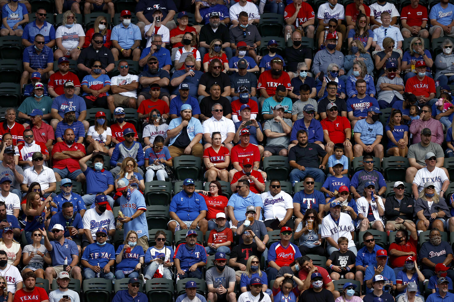 Sellout Crowd For Texas Rangers Home Opener, No Attendance Restrictions