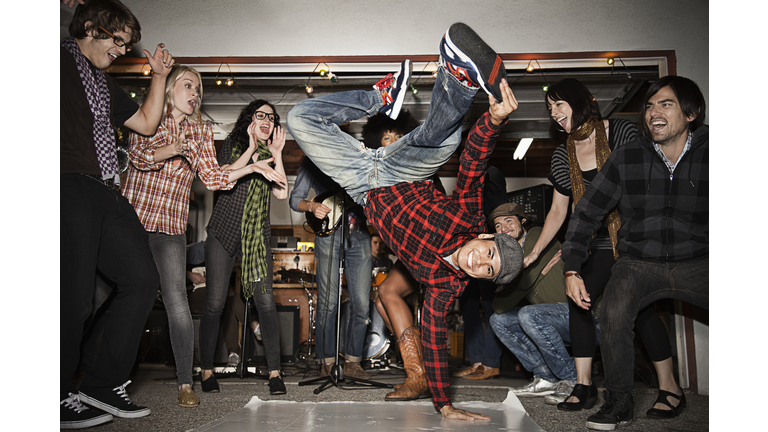 Young people having fun at party