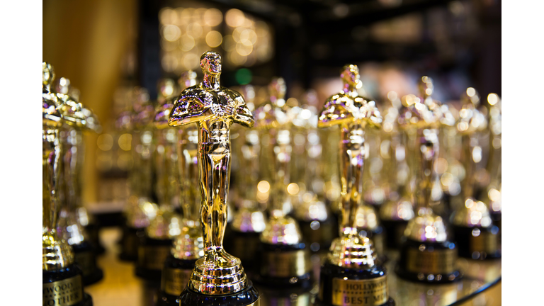 Hollywood, CA/ USA - July 26, 2018: Oscar golden award in a souvenir store on Hollywood Boulevard. Success and victory concept