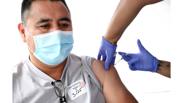 Immigrant Community And Union Workers Receive COVID-19 Vaccinations