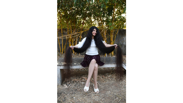INDIA-GUINNESS-RECORD-LONG-HAIR