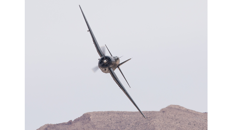 WWII assault plane (TBM Avenger) in a turn