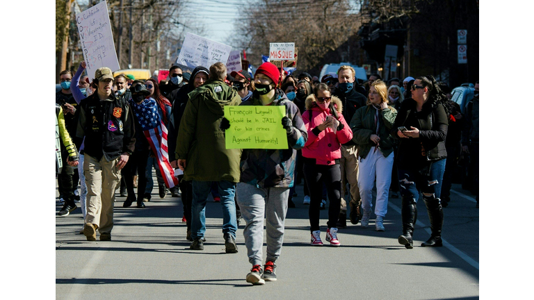 People in Canada are Now Protesting, as the Government is Tightening Lockdown Restrictions and Stay at Home Orders Again, as COVID is on the Rise and Vaccine Disbursements Are Slow