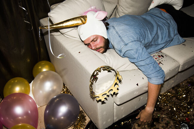 Drunk people in a party