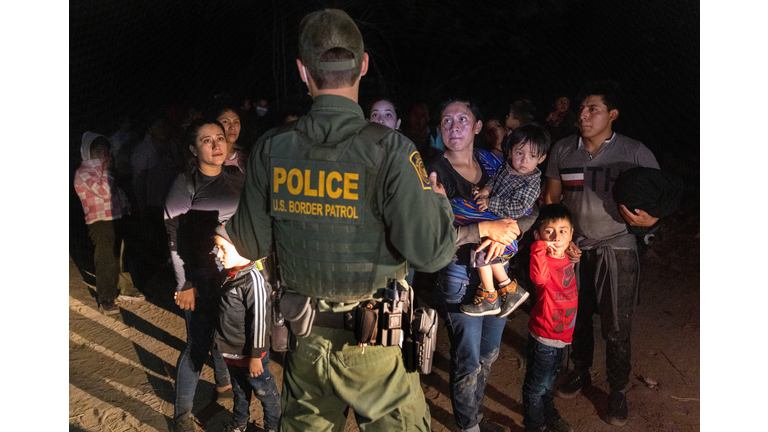 Migrants Cross Into Texas From Mexico