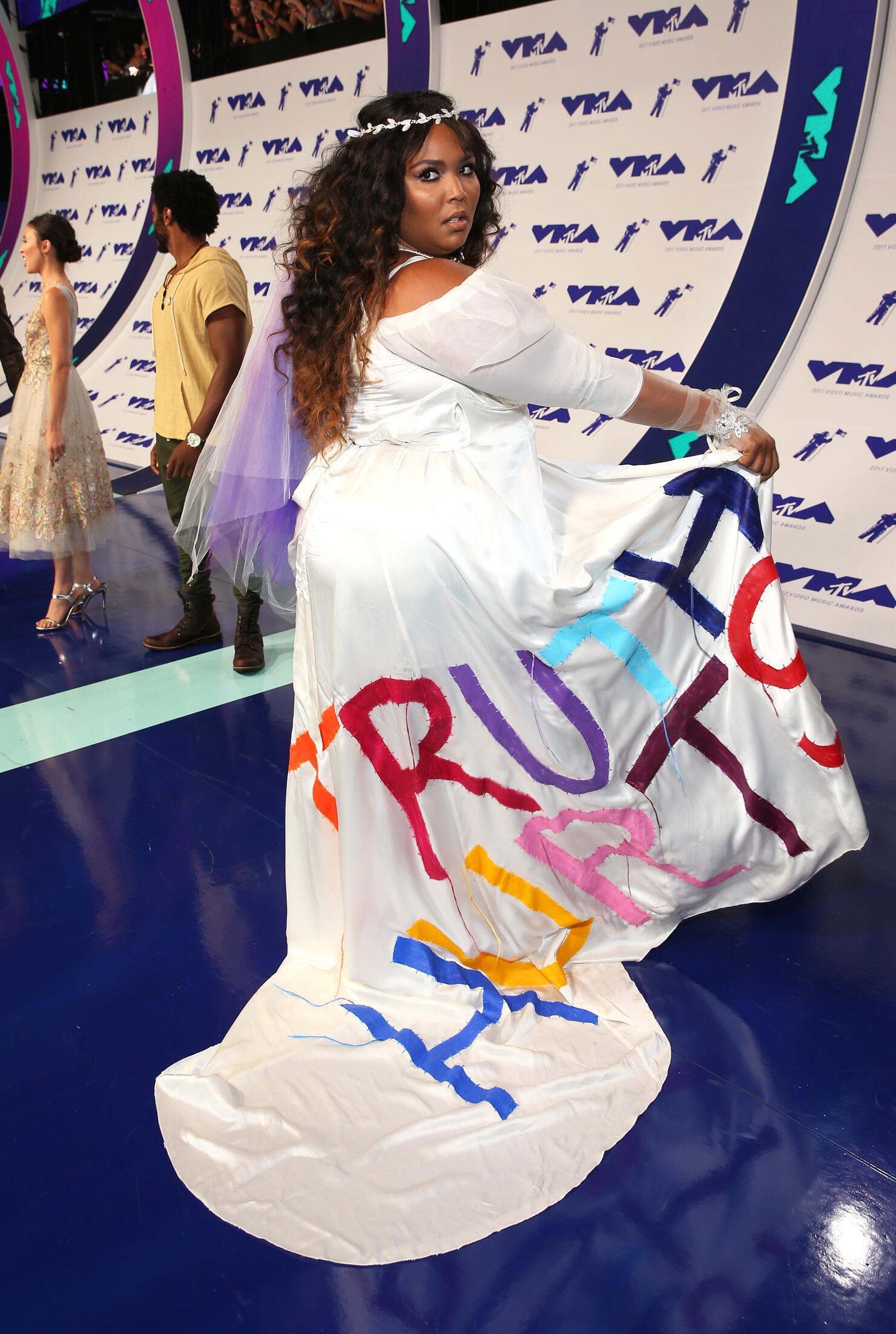 Lizzo Pink Ruched Red Carpet Shiny Dress Grammys 2021 - Xdressy