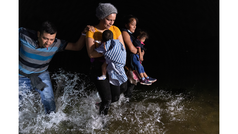 Migrants Cross Into Texas From Mexico