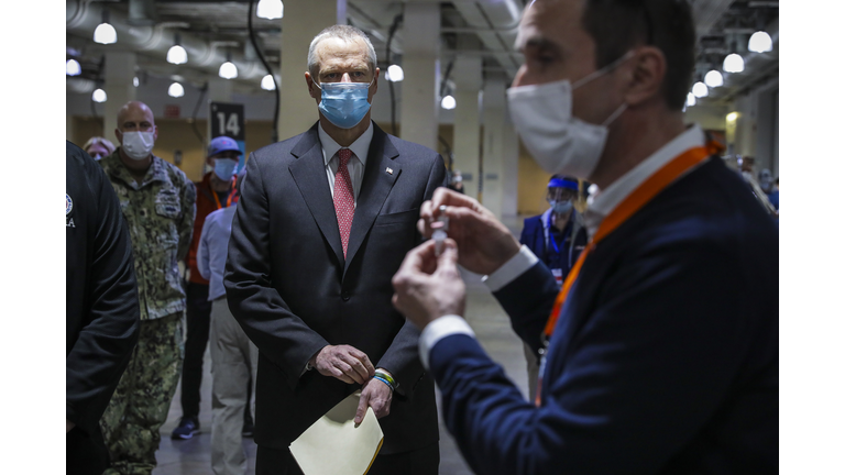 CDC Director Dr. Rochelle P. Walensky Visits FEMA Vaccination Site In Boston