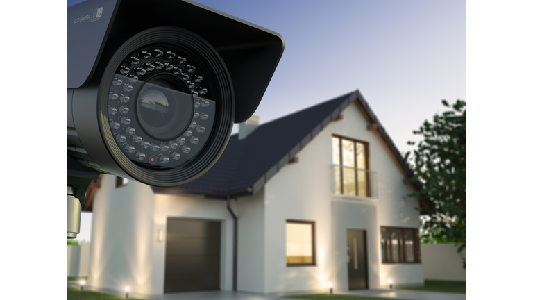 Security camera and house