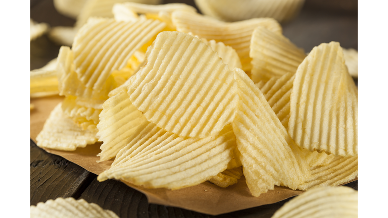 Unhealthy Crinkle Cut Potato Chips