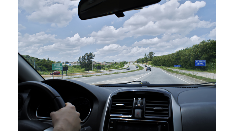 POV of driver highway Brazil