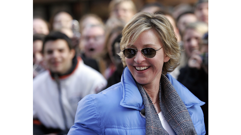 Ellen DeGeneres And Usher In Times Square