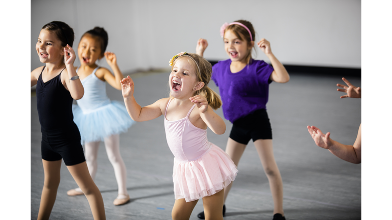 Diverse Young Students in Dance Class