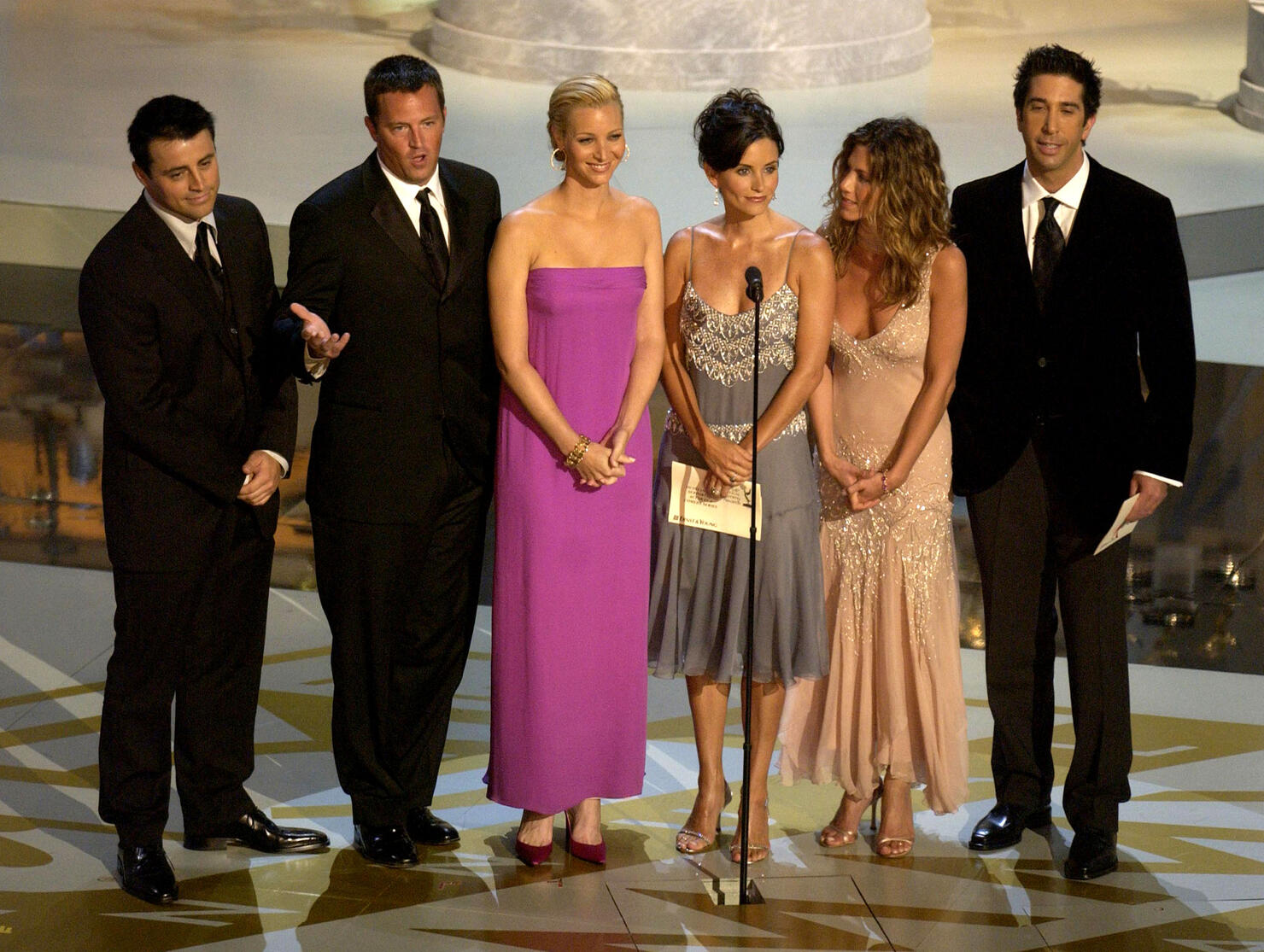 Friends cast at 54th Annual Primetime Emmy Awards Inside