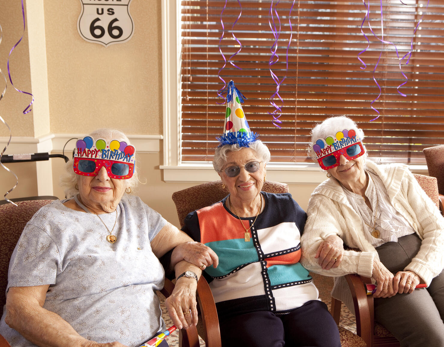 Seniors at birthday party