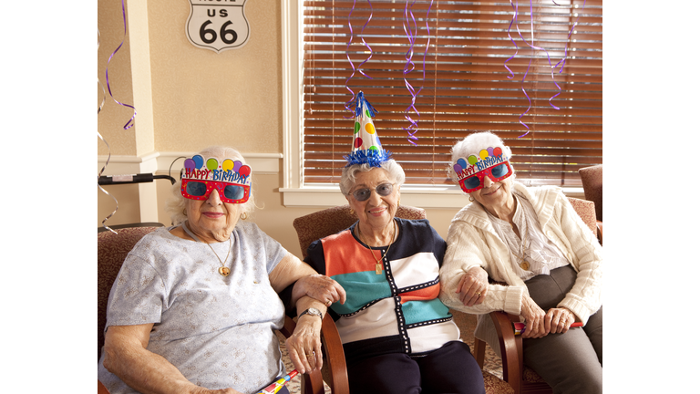 Seniors at birthday party