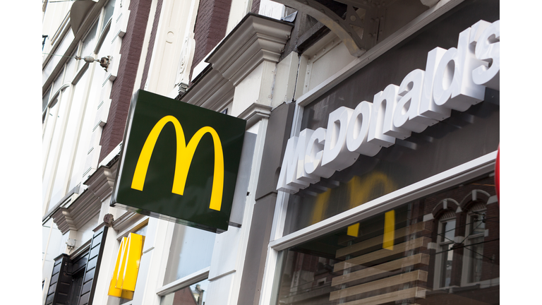 McDonald's restaurant logo in Amsterdam